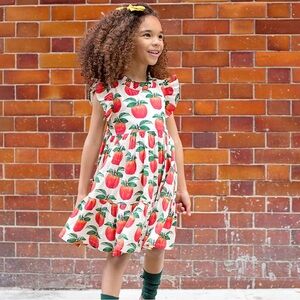 Pink Chicken Apples dress
